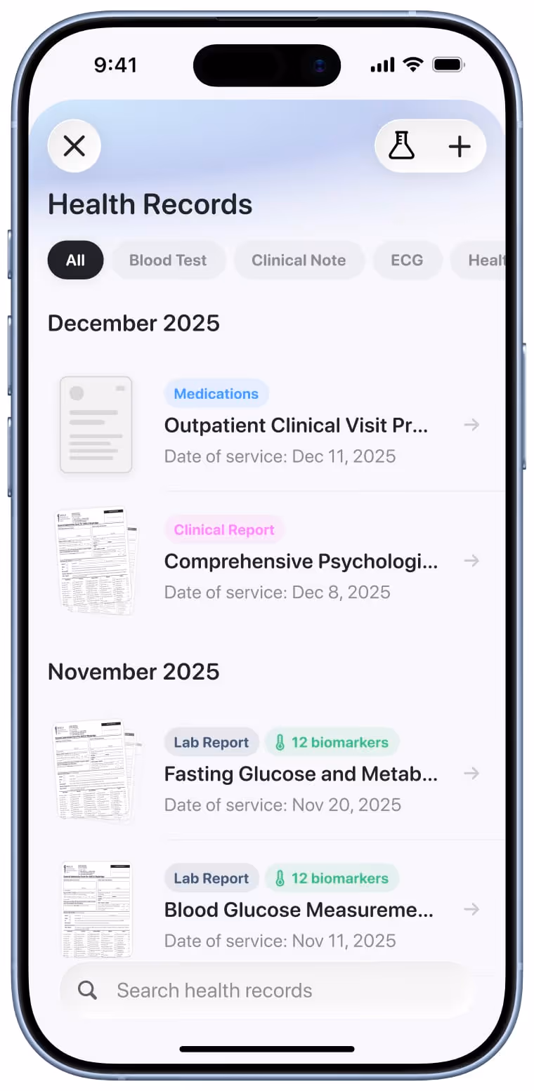 omi health records dashboard
